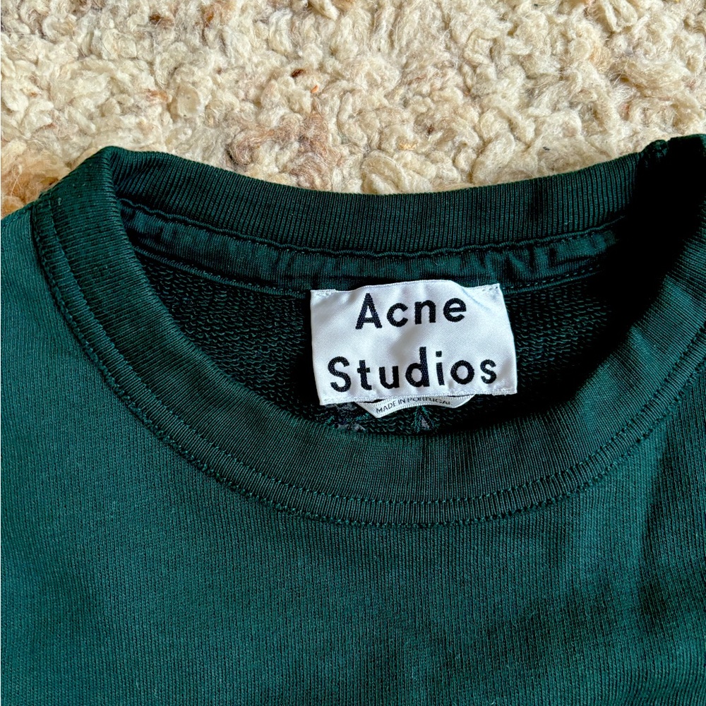 ACNE worn once!  Forest Green Sweatshirt Fall 2023